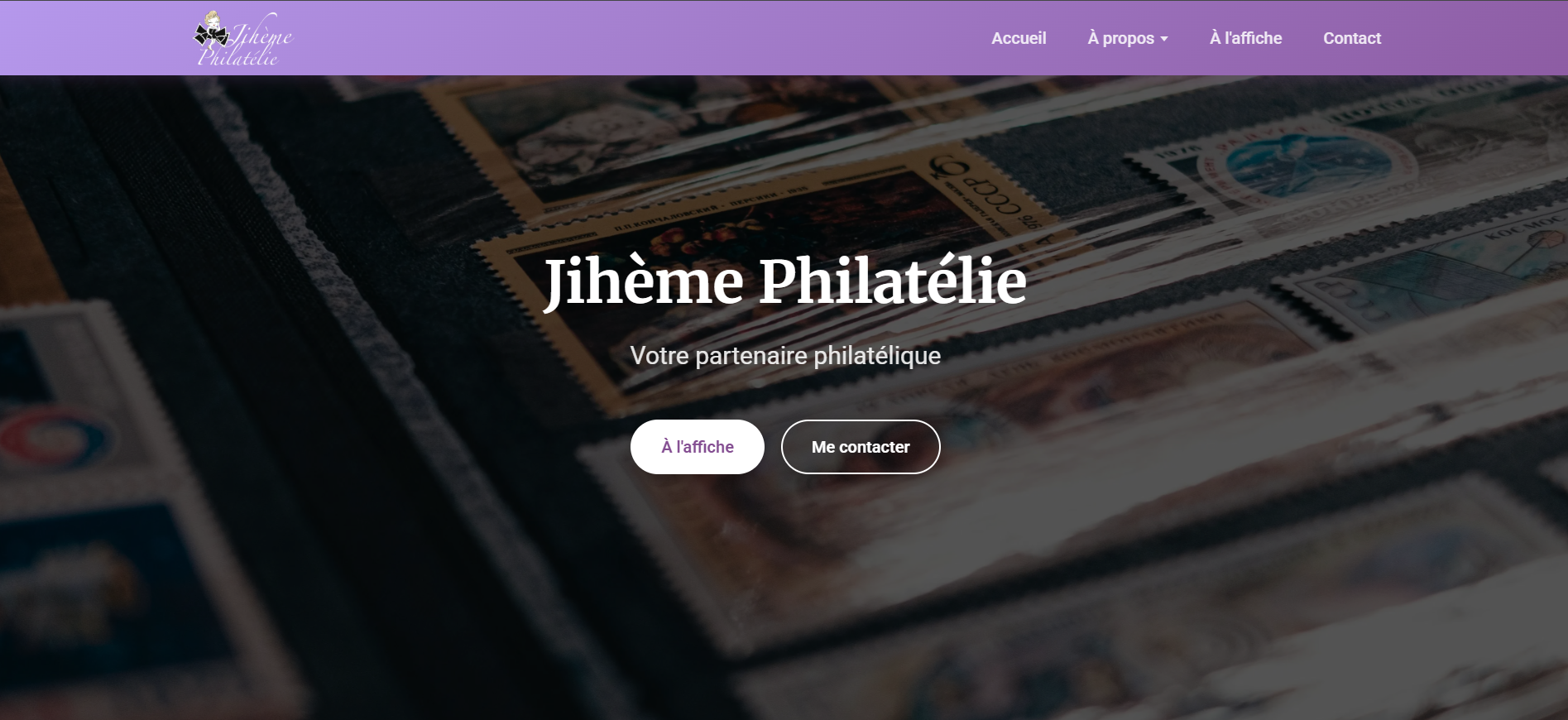 Jihème Philatélie – Site dynamique sur mesure